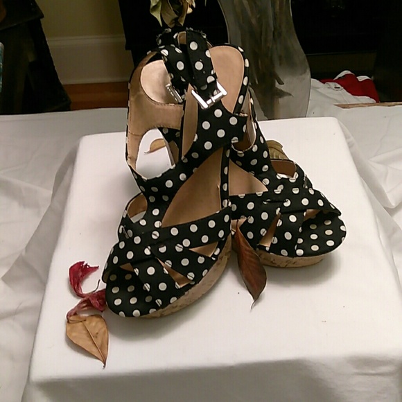 Madden Girl platform cork polkadot heels - Picture 8 of 8